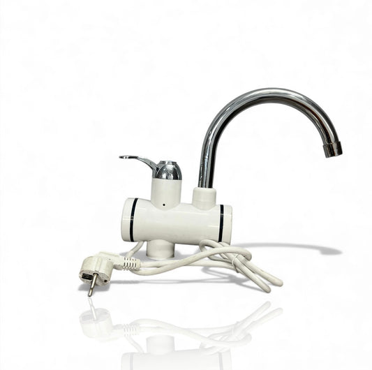 Instant Electric Water Heater Tap (Stainless Steel & White)