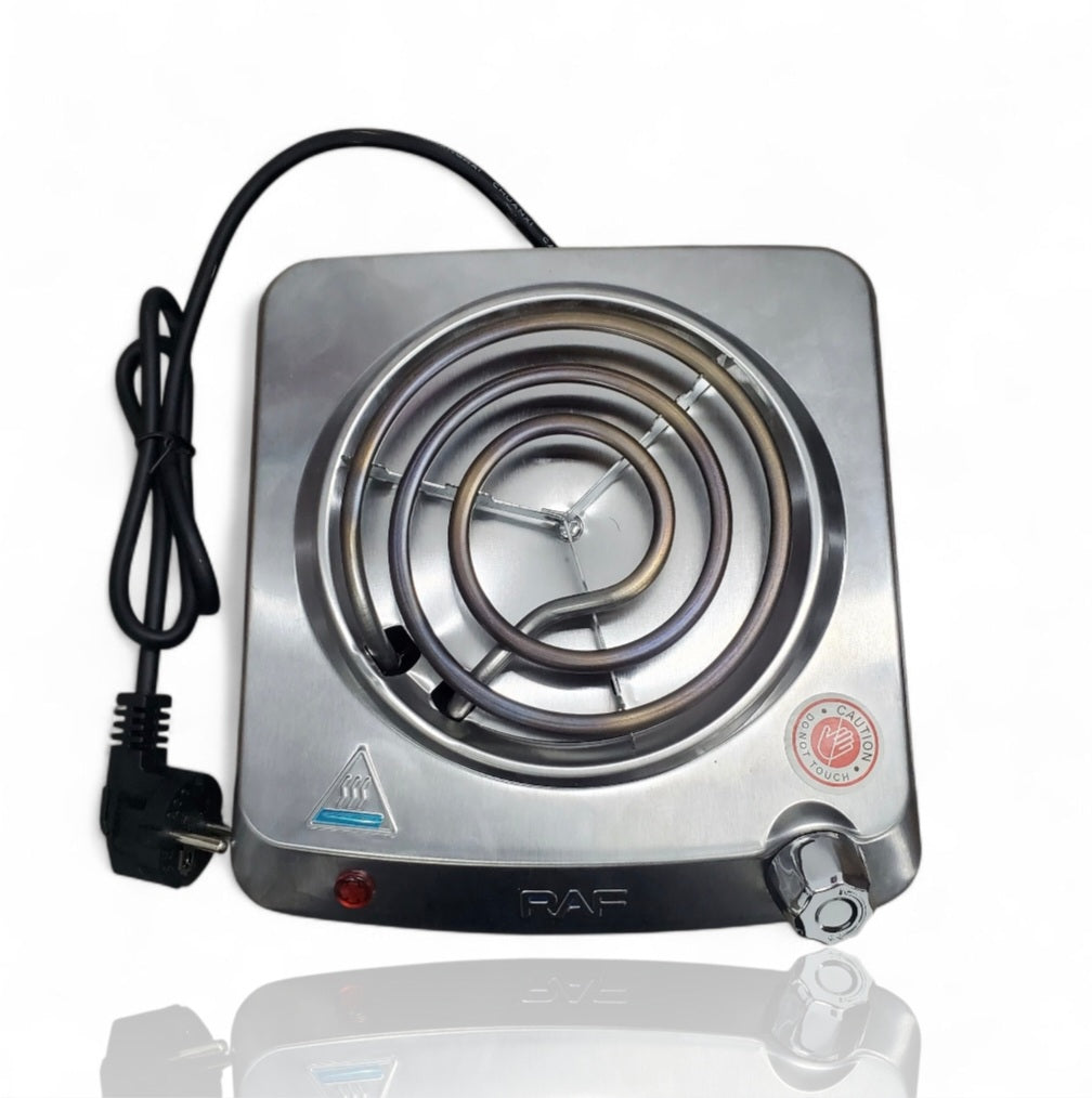 ELECTRIC RING STOVE BY RAF {STAINLESS STEEL)